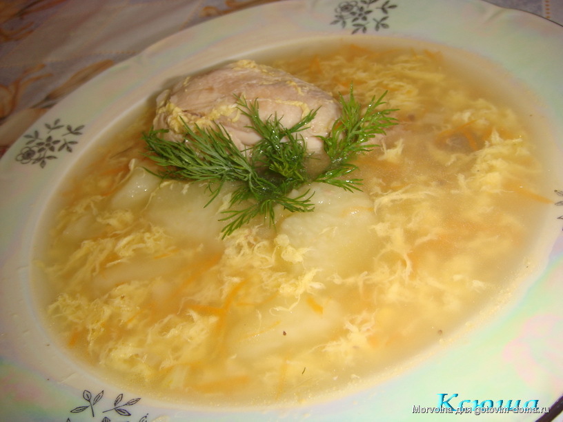 Куриный суп с паутинкой рецепт с фото