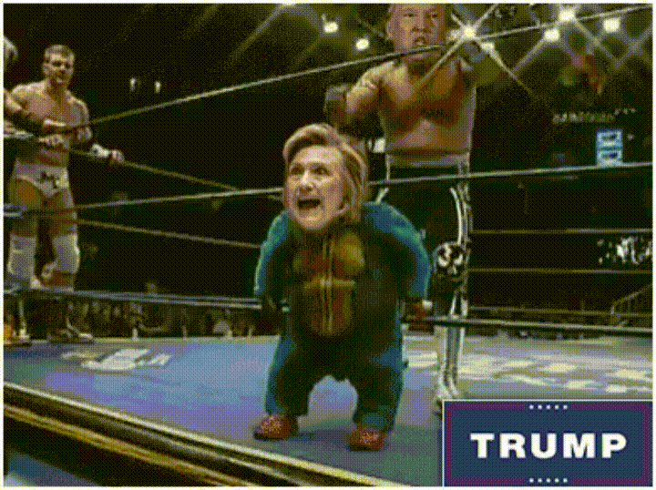 Image result for hillary gets ass kicked gif