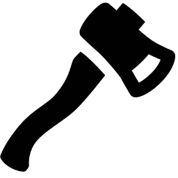 Топор на зеленом фоне