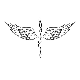Символ два крыла. Крылья эскиз. Тату Крылья. Эскиз тату девушка с крыльями. Контурные Татуировки.
