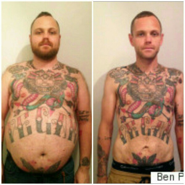 тату до и после похудения