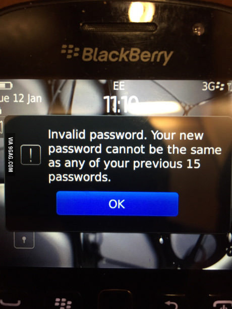 Пароль нужно меня каждый месяц...