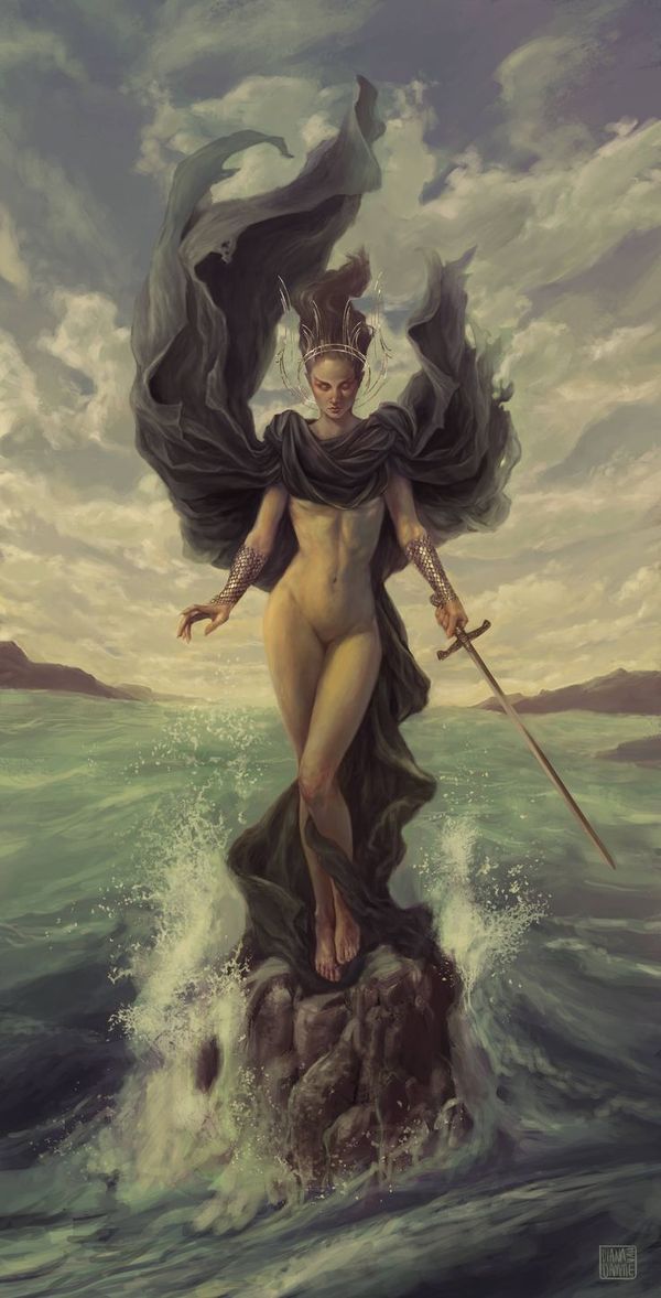 Lady of the Lake - Art, Lady of the Lake, King Arthur, Excalibur, NSFW, Legend