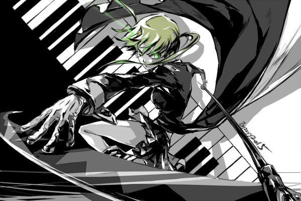 Soul Eater(Mako Albon, Black Star, Death Kid) Anime Art, , , Black Star, Soul Eater, Maka Albarn, Death the Kid