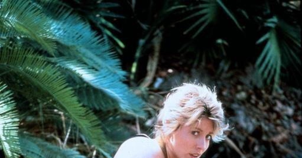 Линда Козловски на съемках фильма Крокодил Данди - 1986 год., Линда Козловс...