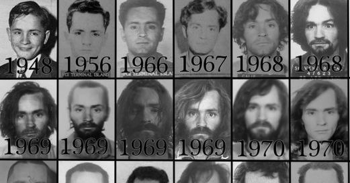 Эволюция внешности Чарльза Мэнсона | Пикабу