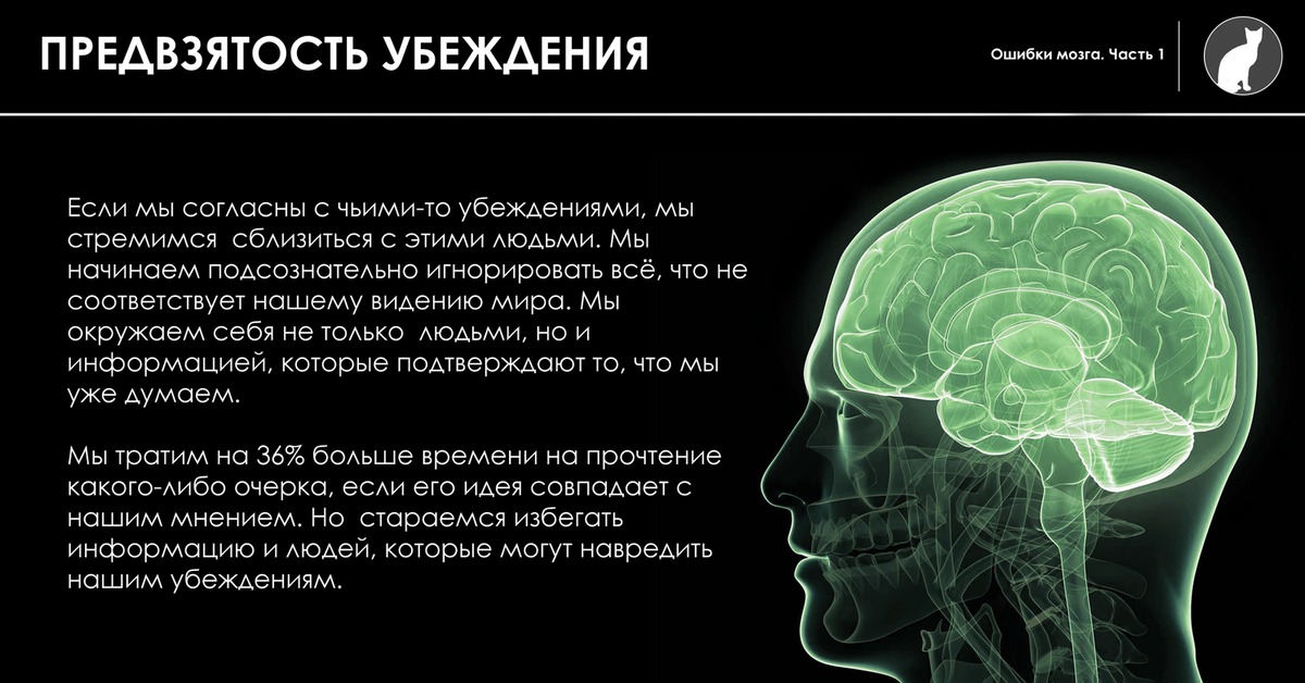 Ошибки мозга. Предвзятость убеждения. Предвзятость это. Убеждение мозг.