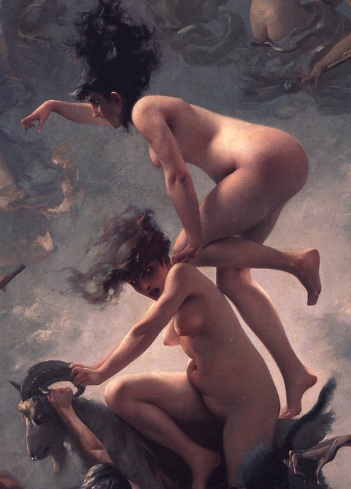 The beauty of the female body in the works of the Spanish painter Luis Ricardo Falero - NSFW, Longpost, Art, Painting, Painting, Naked, beauty, 