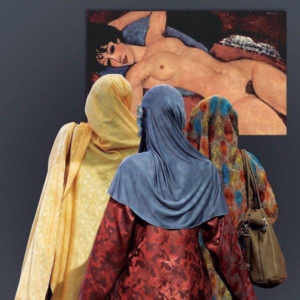 One of the best photos of this month according to National Geographic. - NSFW, Collage, Art, Amedeo Modigliani