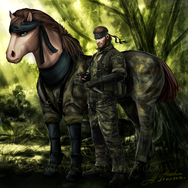 Solid Snake and his Horse , Solid Snake, 