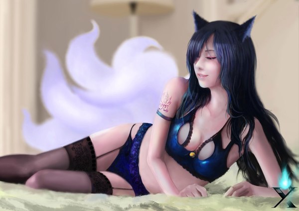 Ahri - NSFW, Art, Kitsune, Kumiho, , Ahri