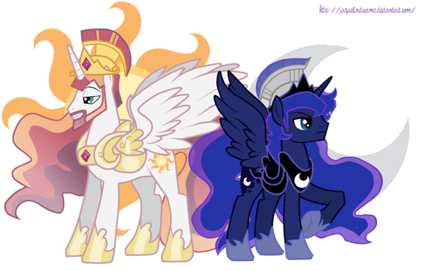 "Royal brothers" My Little Pony, Princess Celestia, Princess Luna,  63