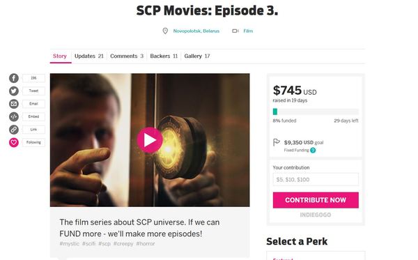 Помогите съёмкам SCP Movies: Episode 3