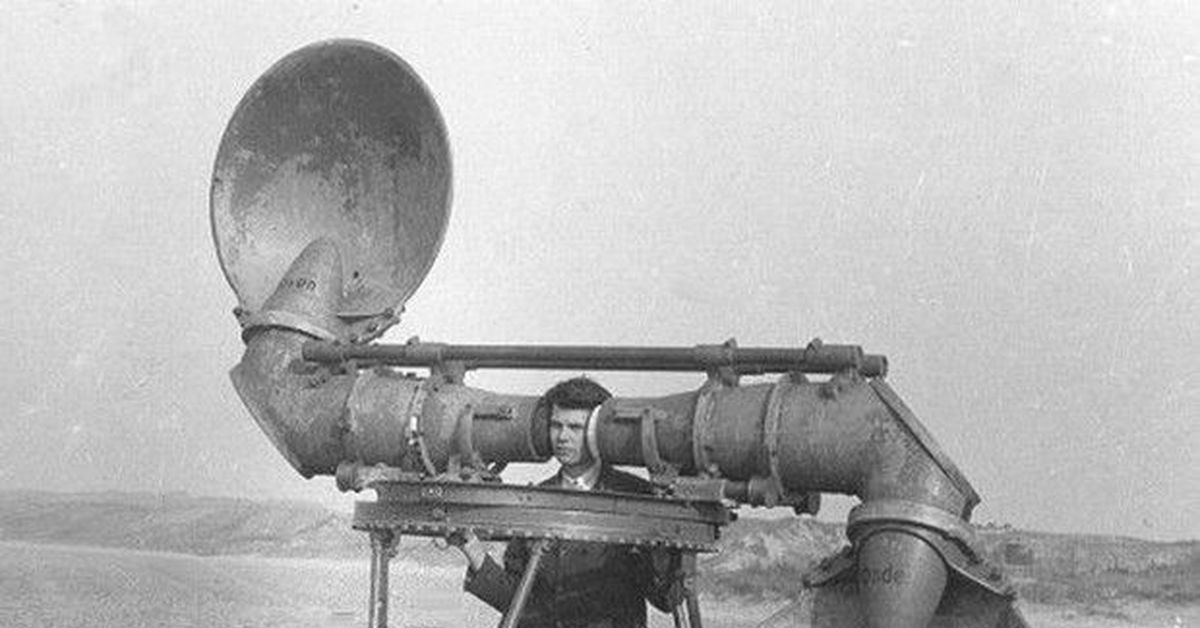 Акустические локаторы. Человек радар. Слуховой радар. Акустический слуховой локатор