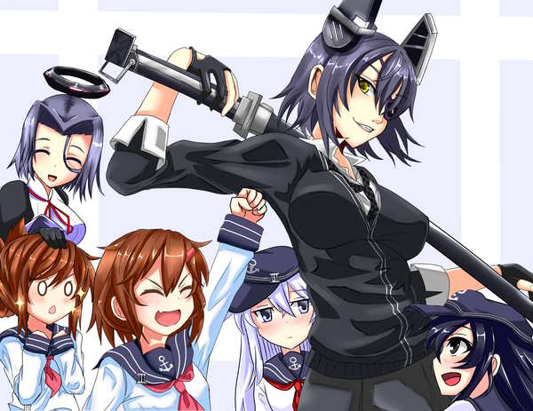    Tenryuu, Akagi, Hibiki, Inazuma, Ikazuchi, Kantai Collection, , 