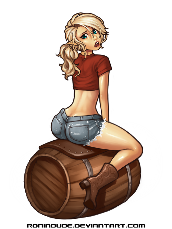Sassy Elf on a Barrel