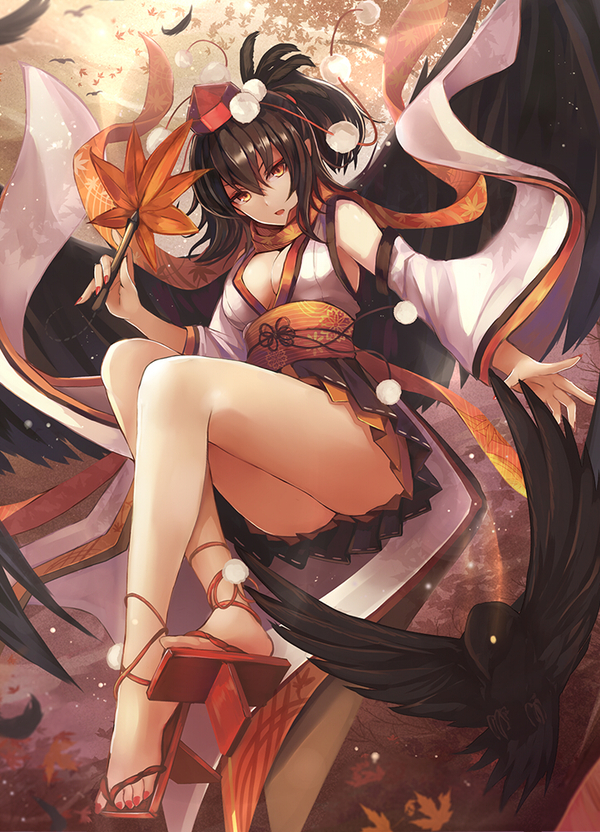 Wind god girl Touhou, , Anime Art, Shameimaru Aya