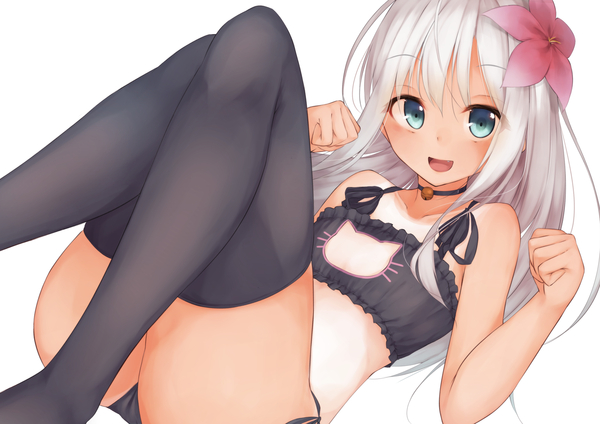 RO-500 cat keyhole bra Anime Art, Kantai Collection, Ro-500, Cat Keyhole Bra, 