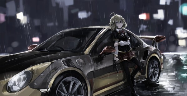 Hashiri Nio    , Anime Art, , Porsche, , Akuma no riddle