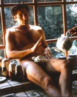 David BezDuchovny - NSFW, David Duchovny, Naked, Naked guy, Secret materials, Tea, Naked