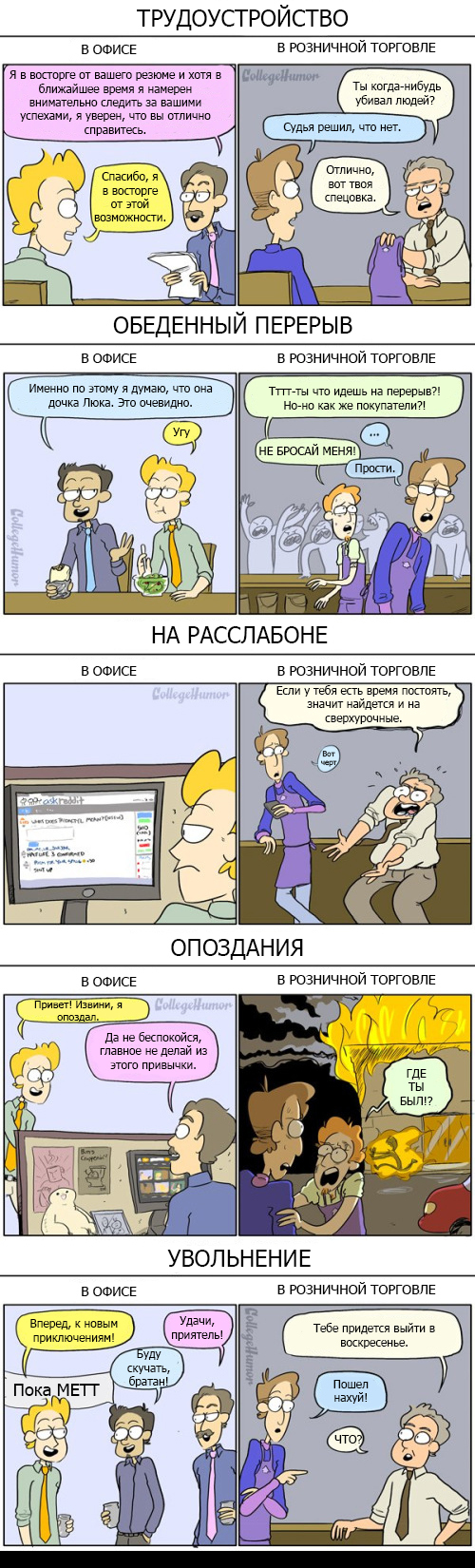 Работа в офисе против работы в продажах. | Пикабу