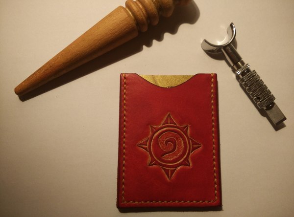 Leather product. Cardholder - My, Leather, With your own hands, Hearthstone