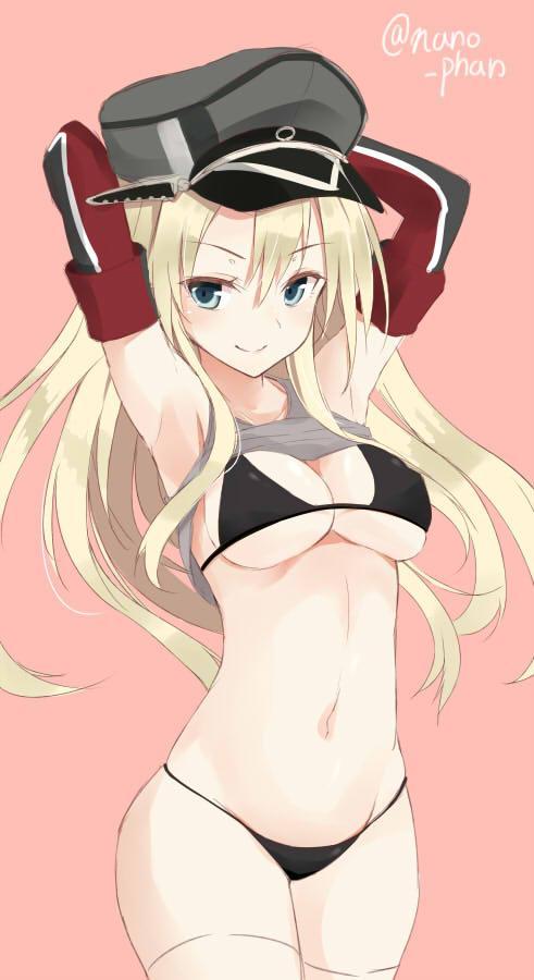 Anime Art - NSFW, Аниме, Anime Art, Bismarck, Kantai Collection