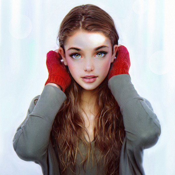 Хорошая Карма. Карма, Девушки, Портрет, 2D, Стиль, Срисовка, Арт