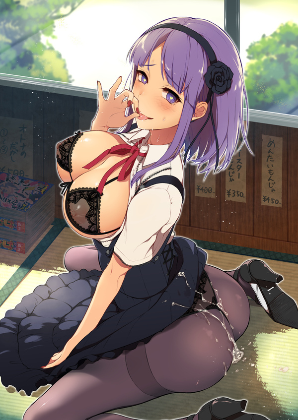 Nato - NSFW, Dagashi kashi, Shidare hotaru, Boobs, Anime, Cheap sweets