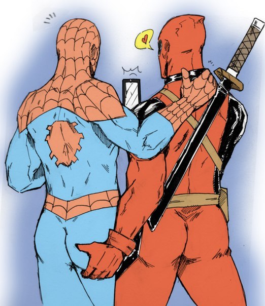 Longpost: Deadpool and Spiderman's Complicated Relationship - NSFW, Deadpool, Spiderman, Art, Longpost