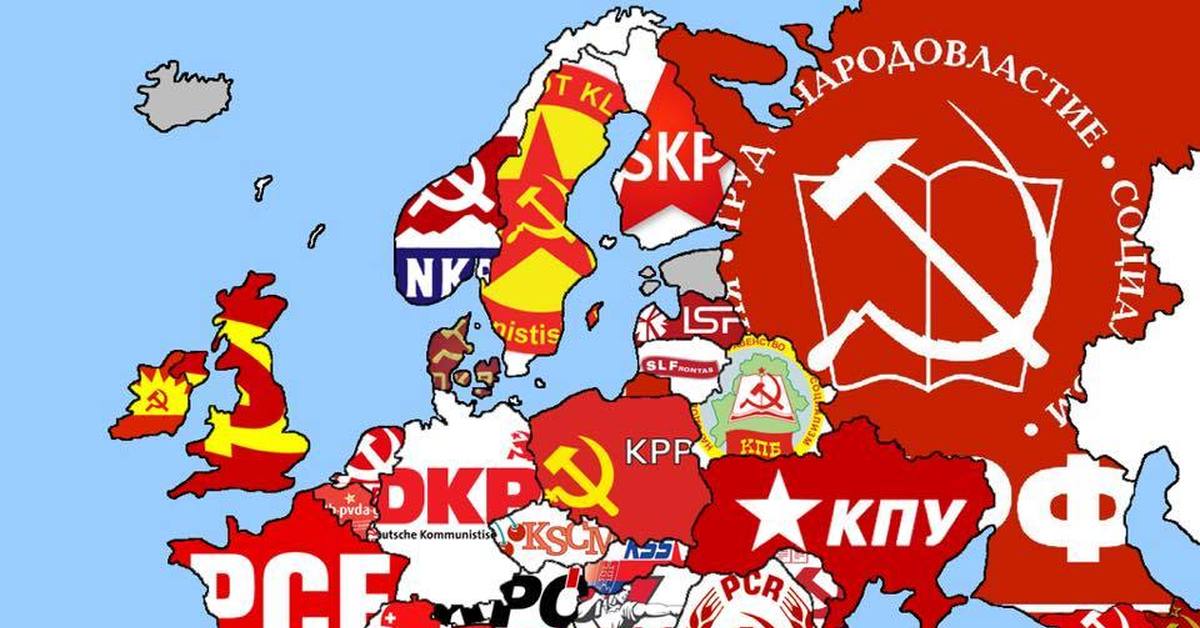 Страны социалистических партии. Карта коммунистических партий Европы. Коммунистические партии стран Европы. Компартии в Европе. Все коммунистические партии в странах.