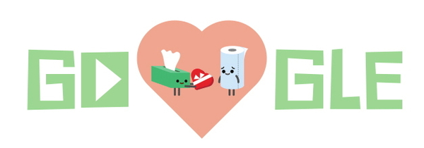 Google congratulates even the single... - Holiday symbol, The 14th of February, Google, February 14 - Valentine's Day, 