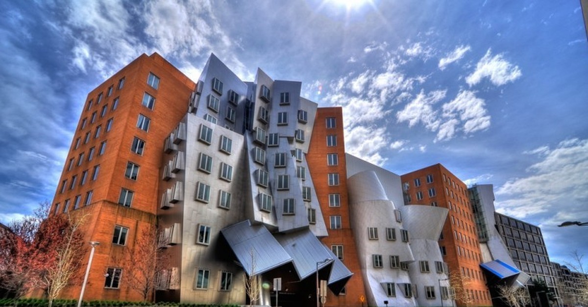 Автор здания. Ray and Maria stata Center Фрэнк Гери. Фрэнк Гери Деконструктивизм. Массачусетский Технологический университет Гери Фрэнк. Фрэнк Гери корпус Массачусетского технологического университета.