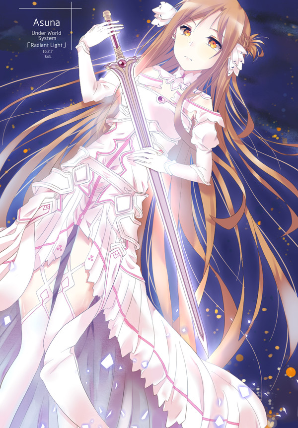 Double two , Anime Art, Sword Art Online, Yuuki asuna