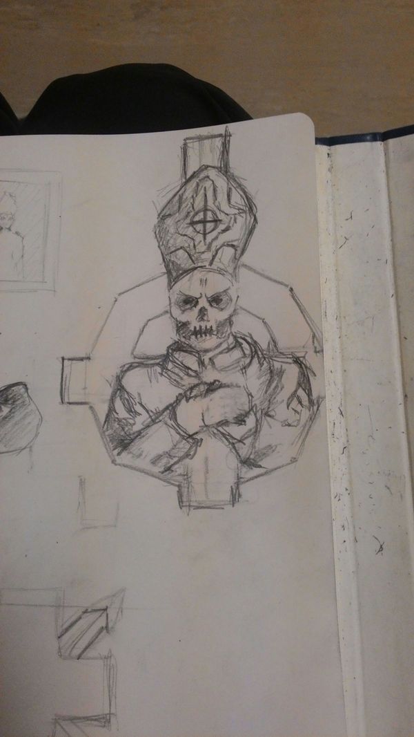 Papa Emeritus II Papaemeritusii, Ghostband, Dotwork, , , Sketchworld, Viral0806, , Ghost BC
