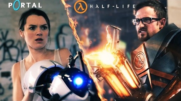 Portal vs Half-Life Portal, Half-life, , , The cake is a lie, Chell,  