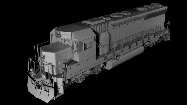 3   EMD SD45 Sd45, Emd, ,  , 3D , 3ds Max, 