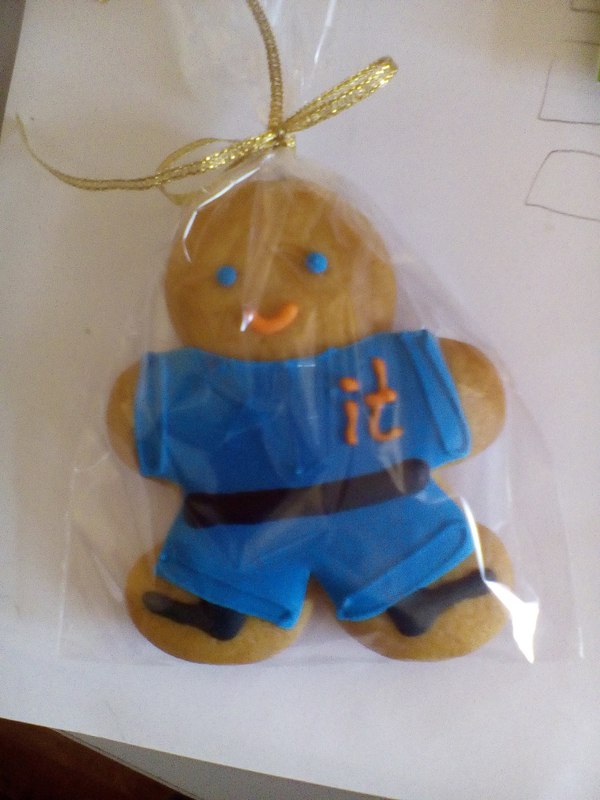 А нам подарили имбирные, айтишные, печеньки!