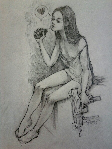 About sore) I don’t know, they said to put a strawberry: D - NSFW, My, Drawing, Graphics, Pencil, Love, Art, Sketch