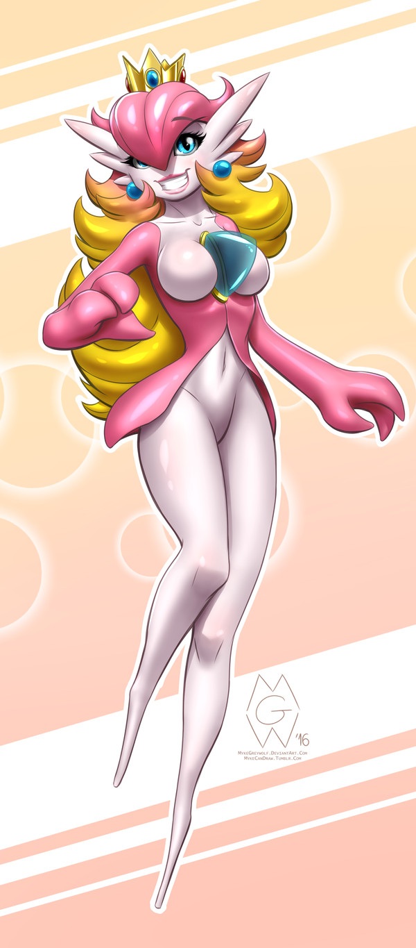 Princess Peachavoir Mykegreywolf, Gardevoir, Princess Peach,  , , , Fusion, Pokemon anthro