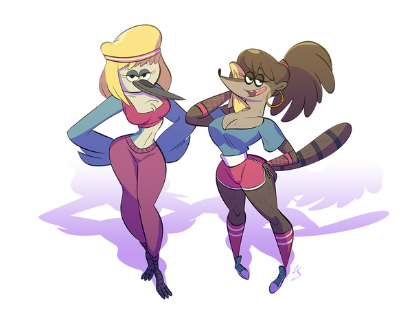 Rigby's mom and Mordecai's mom