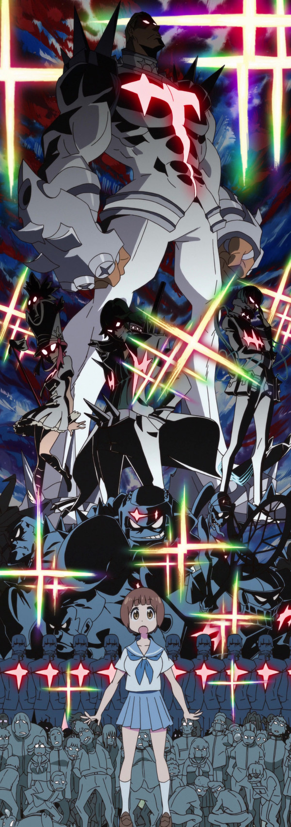 Kill la kill. , Anime Art, Kill la Kill, Mako Mankanshoku, Nonon jakuzure, Ira Gamagoori, Houka Inumuta, Uzu Sanageyama, 