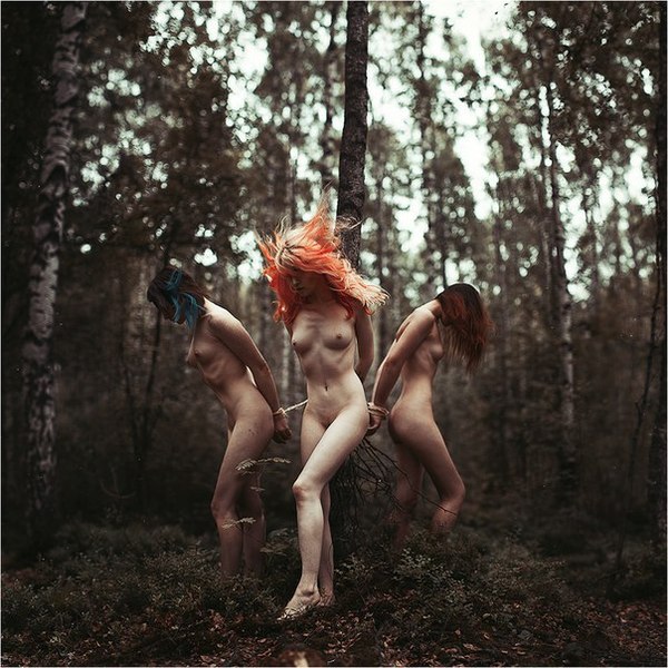 In the woods - Atmospheric, Forest, Girls, NSFW