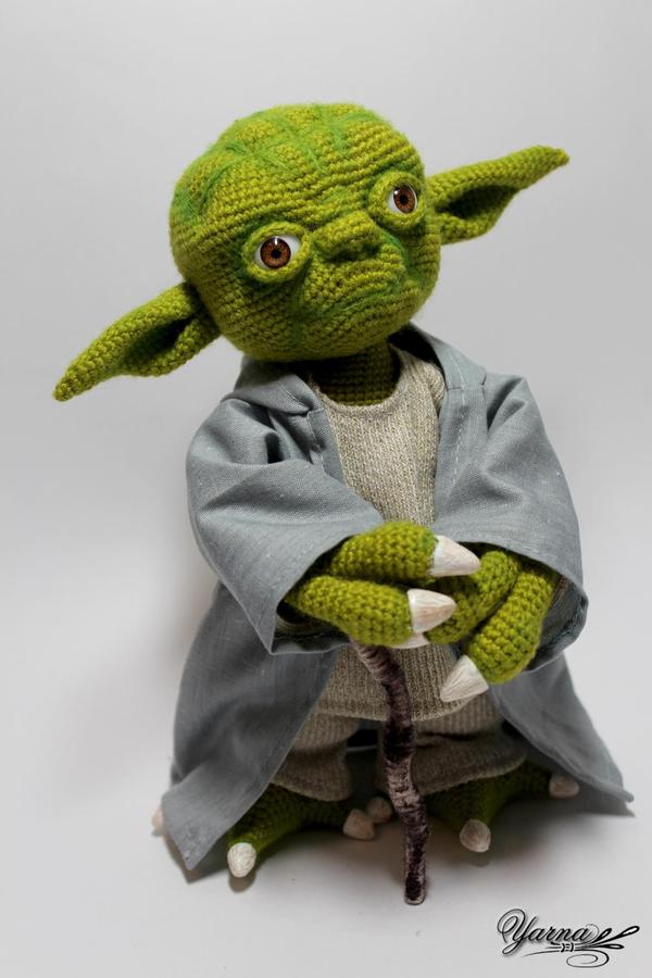 Let the force be with you! - My, Amigurumi, Knitted toys, Hobby, Star Wars, Yoda, Yarna, Longpost