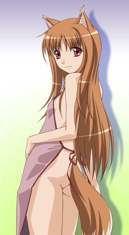 The Wise She-Wolf of Yotsu! - NSFW, Spice and Wolf, Art, Beautiful girl, Boobs, Booty, Anime art, Horo holo, Holo, Longpost