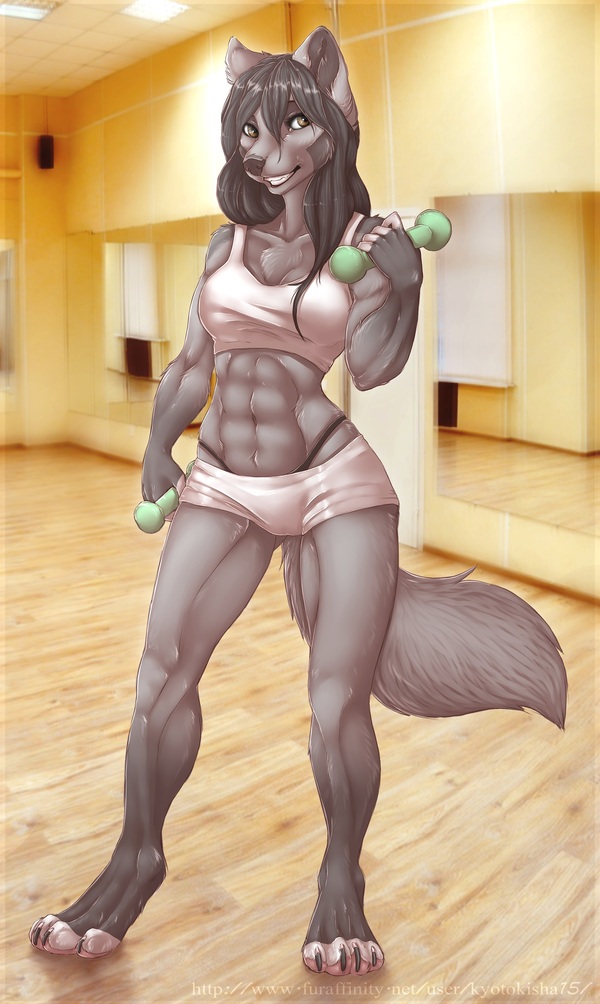A female in the gym Kyotokisha15, , , , Furry Canine