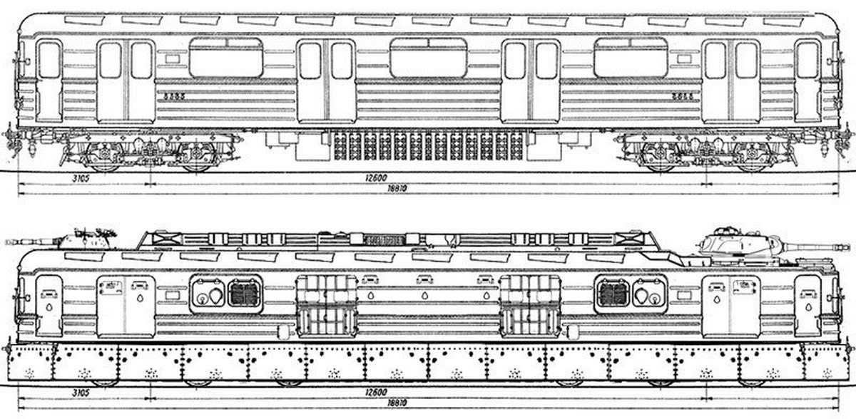 Чертеж вагона метро типа е