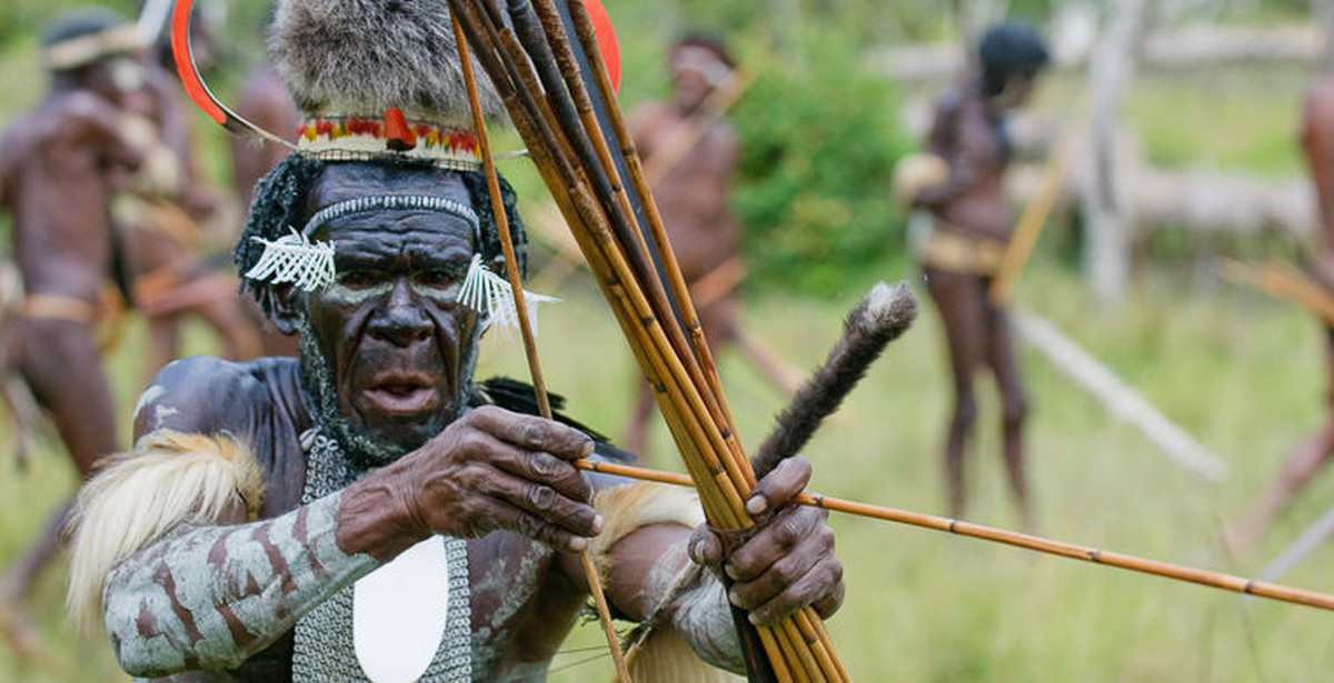 Аборигены малайзии 4 буквы. Вождь папуасов. Папуасы новой Гвинеи.