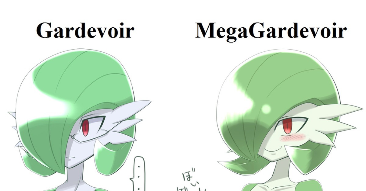 Mega Evolution., Аниме, Anime Art, Покемоны, Gardevoir.