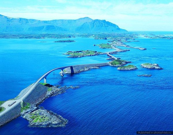 Атлантическая дорога (The Atlantic Ocean Road), Норвегия Атлантический мост, Мост, Норвегия, Трасса, Длиннопост